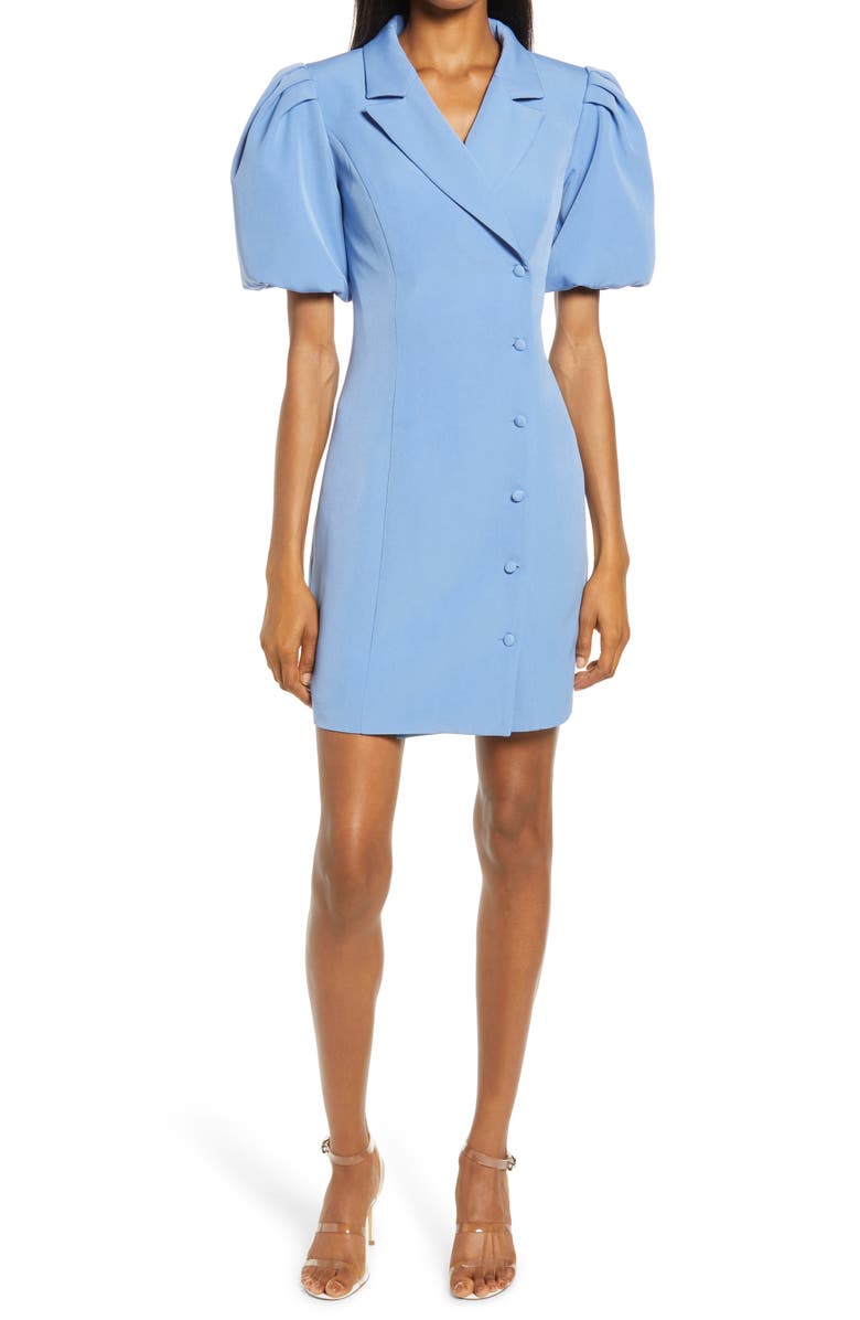 Chi Chi London Puff Sleeve Blazer Dress, Main, color, 