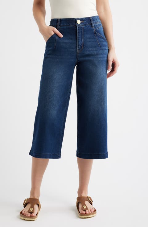 Wyatt Skyrise V-Pocket Wide Leg Jeans (Indigo)