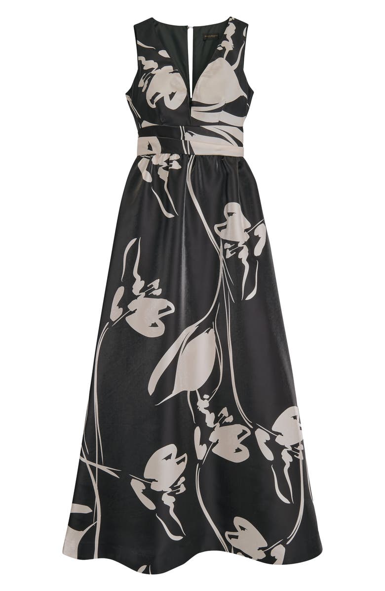 Donna Karan New York Sleeveless Ballgown, Alternate, color, Black/ Light Beige