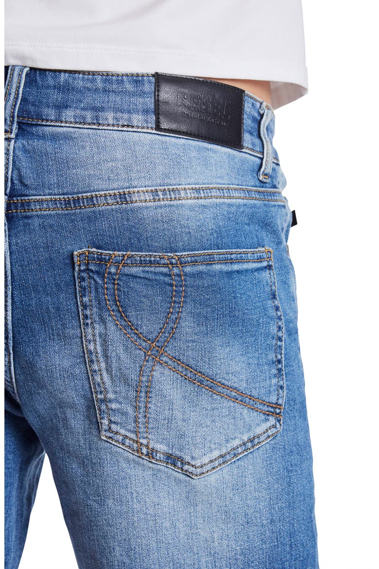 Rebel Skinny Jeans, Alternate, color, LIGHT DESTROY