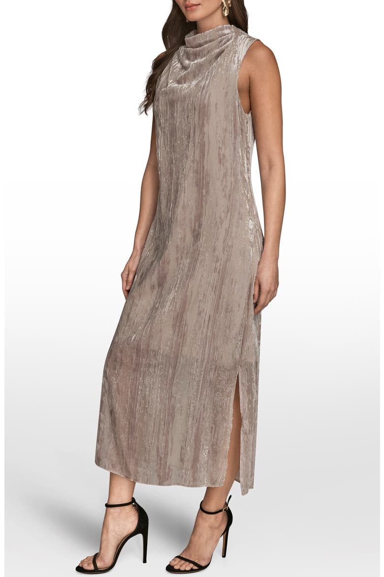 Burnout Sleeveless A-Line Maxi Dress, Alternate, color, VAPOR