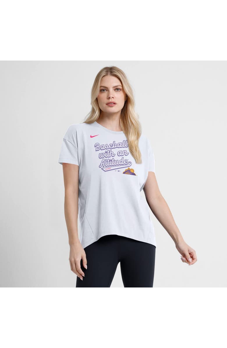 Nike Women's Nike White Colorado Rockies 2025 City Connect Flowy Fashion Tri-Blend Performance T-Shirt, Alternate, color, White
