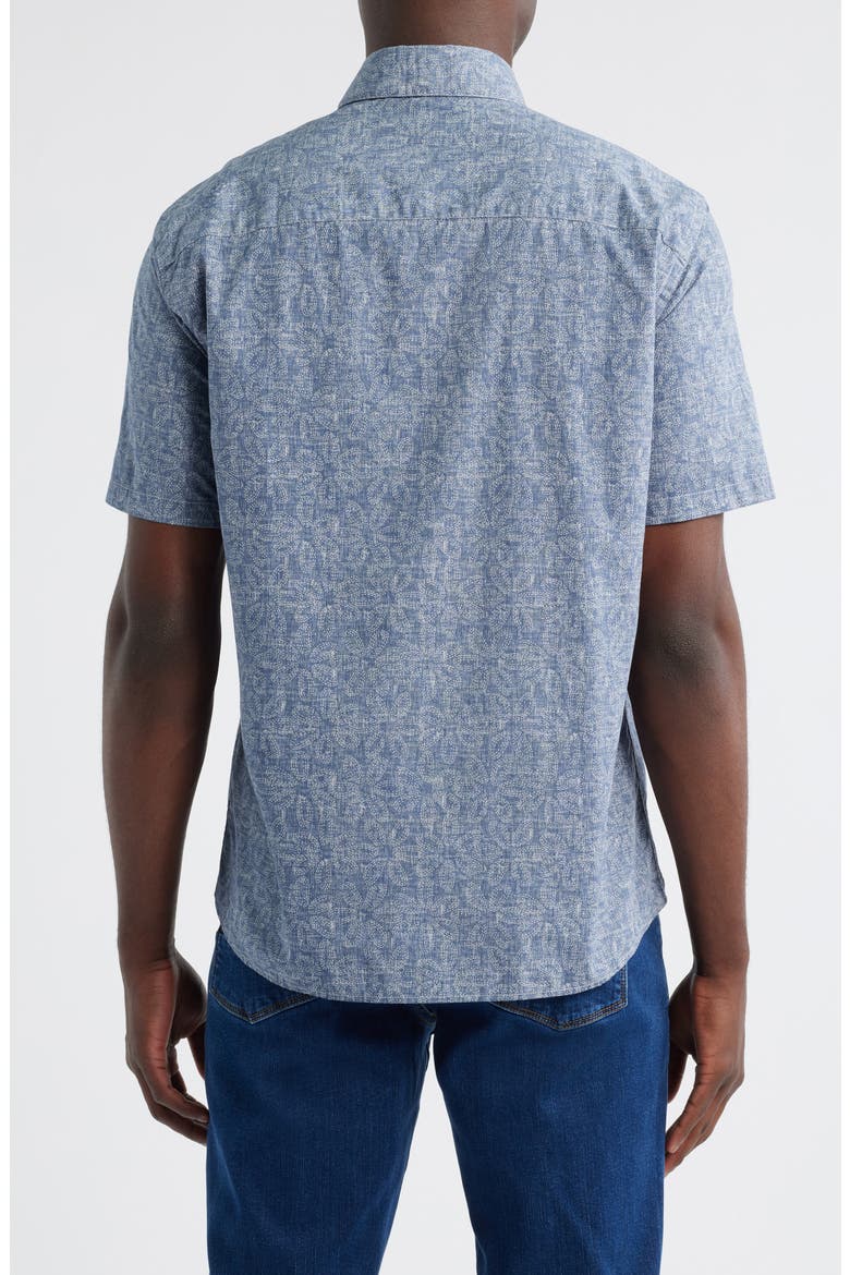 Roland Short Sleeve Button-Up Shirt, Alternate, color, BLUE