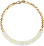 Bony Levy 14K Gold Iris White Opal Beaded Bracelet