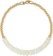 Bony Levy 14K Gold Iris White Opal Beaded Bracelet