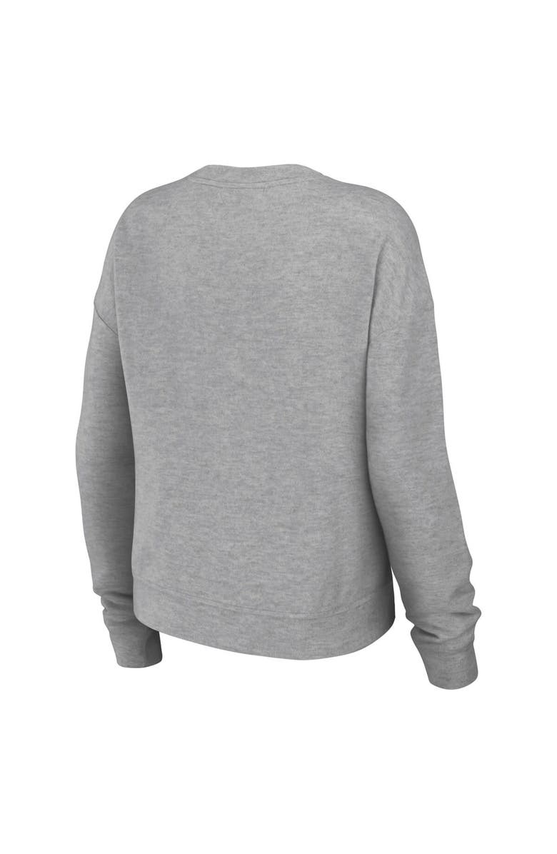 WEAR by Erin Andrews Women's WEAR by Erin Andrews Heather Gray Buffalo Bills Knit Long Sleeve Tri-Blend T-Shirt & Pants Sleep Set, Alternate, color,