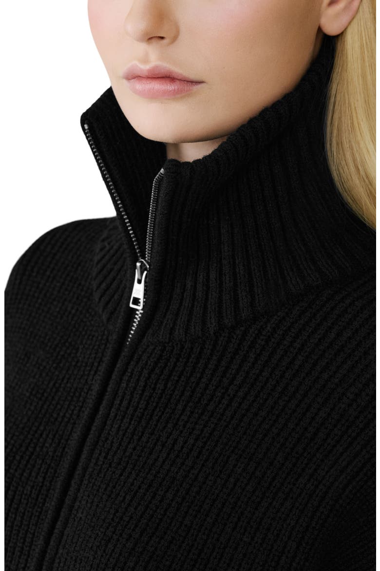 Noelle Rib Cardigan, Alternate, color, BLACK
