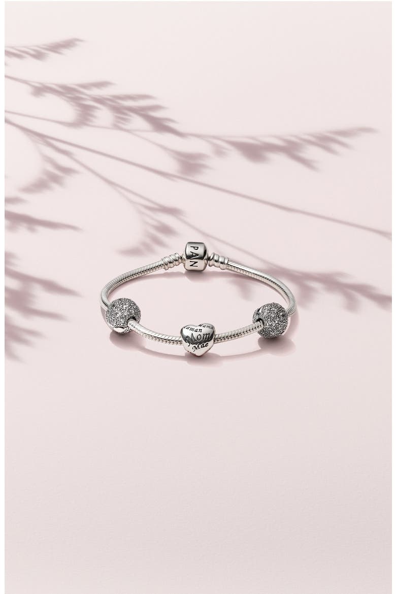 'Forever in My Heart' Boxed Charm Bracelet Set, Alternate, color, STERLING SILVER/ CZ