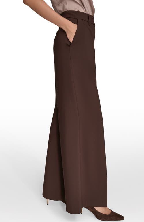 Donna Karan New York Wide Leg Pants In Brown