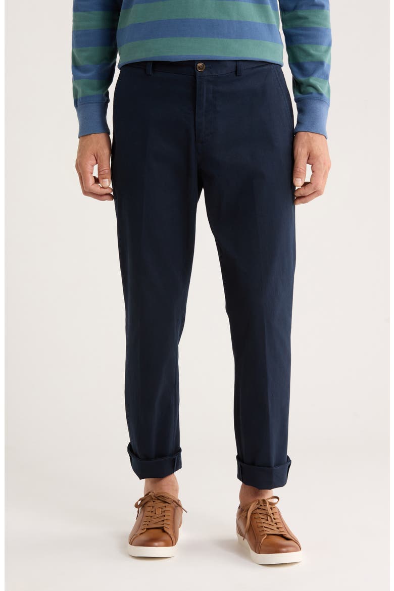 Stretch Cotton Pants, Main, color, NAVY