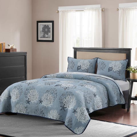 Seaside Denim Bedding Quilt Collection - Machine Washable