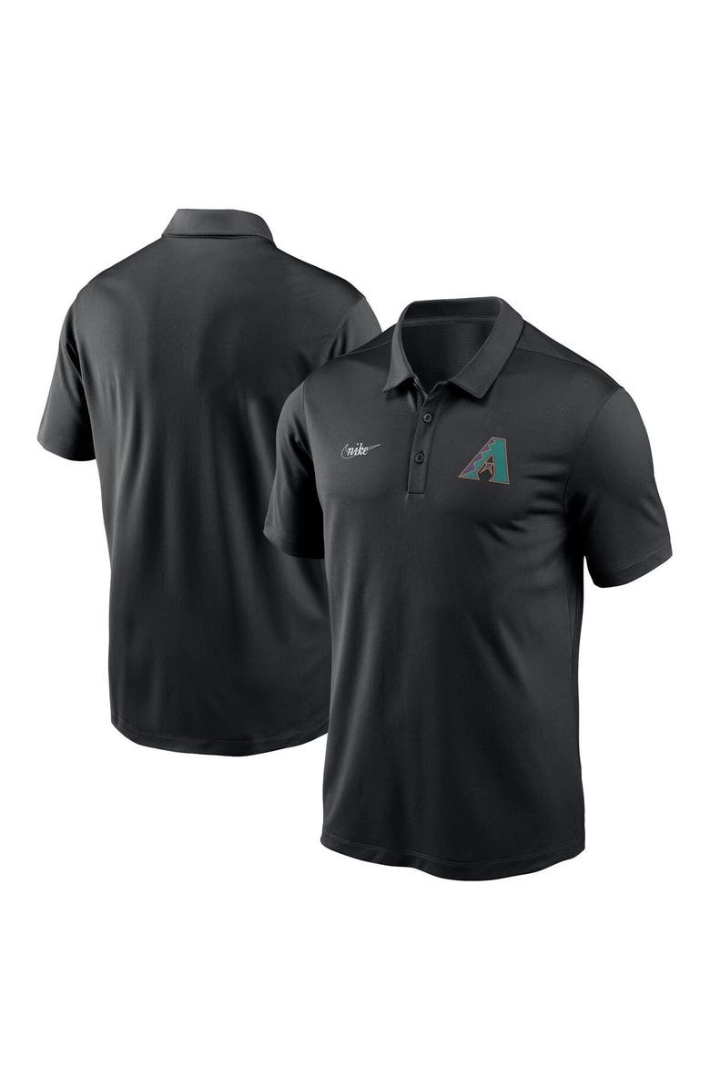 Nike Men's Nike Black Arizona Diamondbacks Cooperstown Collection Rewind Franchise Performance Polo, Main, color, 