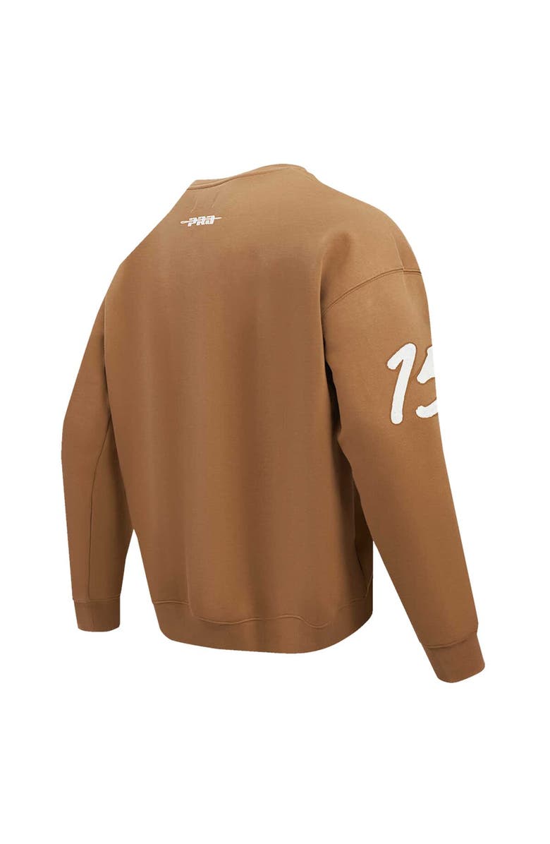 PRO STANDARD Men's Pro Standard Patrick Mahomes Brown Kansas City Chiefs Pullover Crewneck Sweatshirt, Alternate, color, Brown