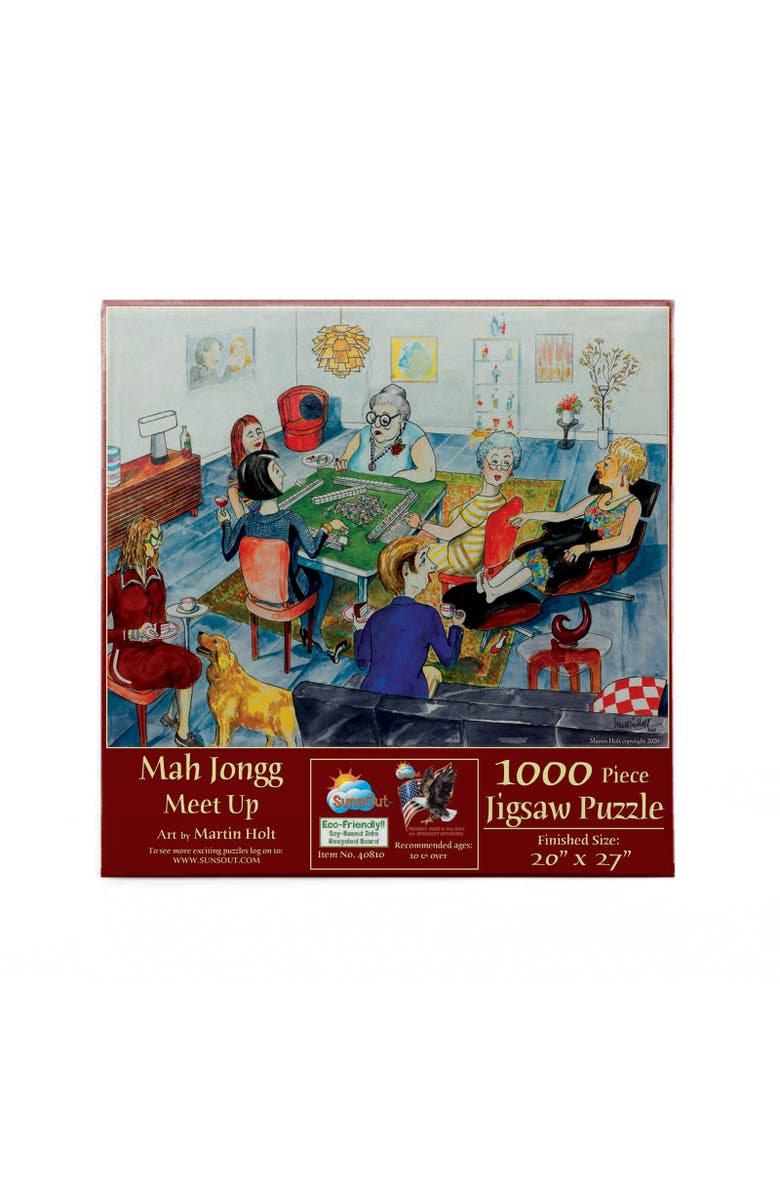 Sunsout Mah Jongg Meet Up 1000 piece Jigsaw Puzzle for Adults, Alternate, color, Multicolor