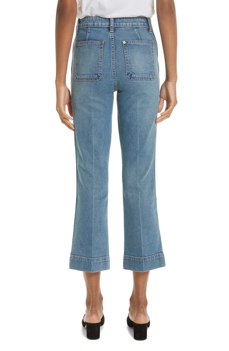 Khaite Raquel Crop Flare Jeans, Alternate, color,