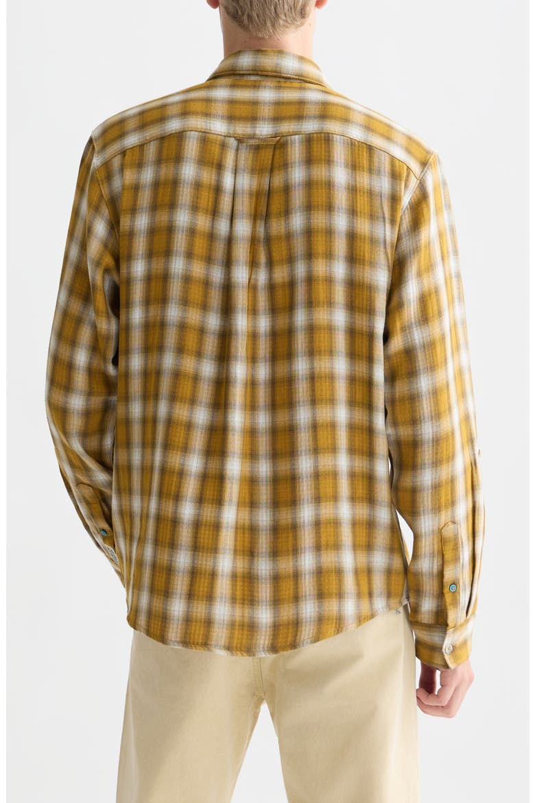 Plaid Double Cloth Shirt, Alternate, color, RAFFIA CHECK