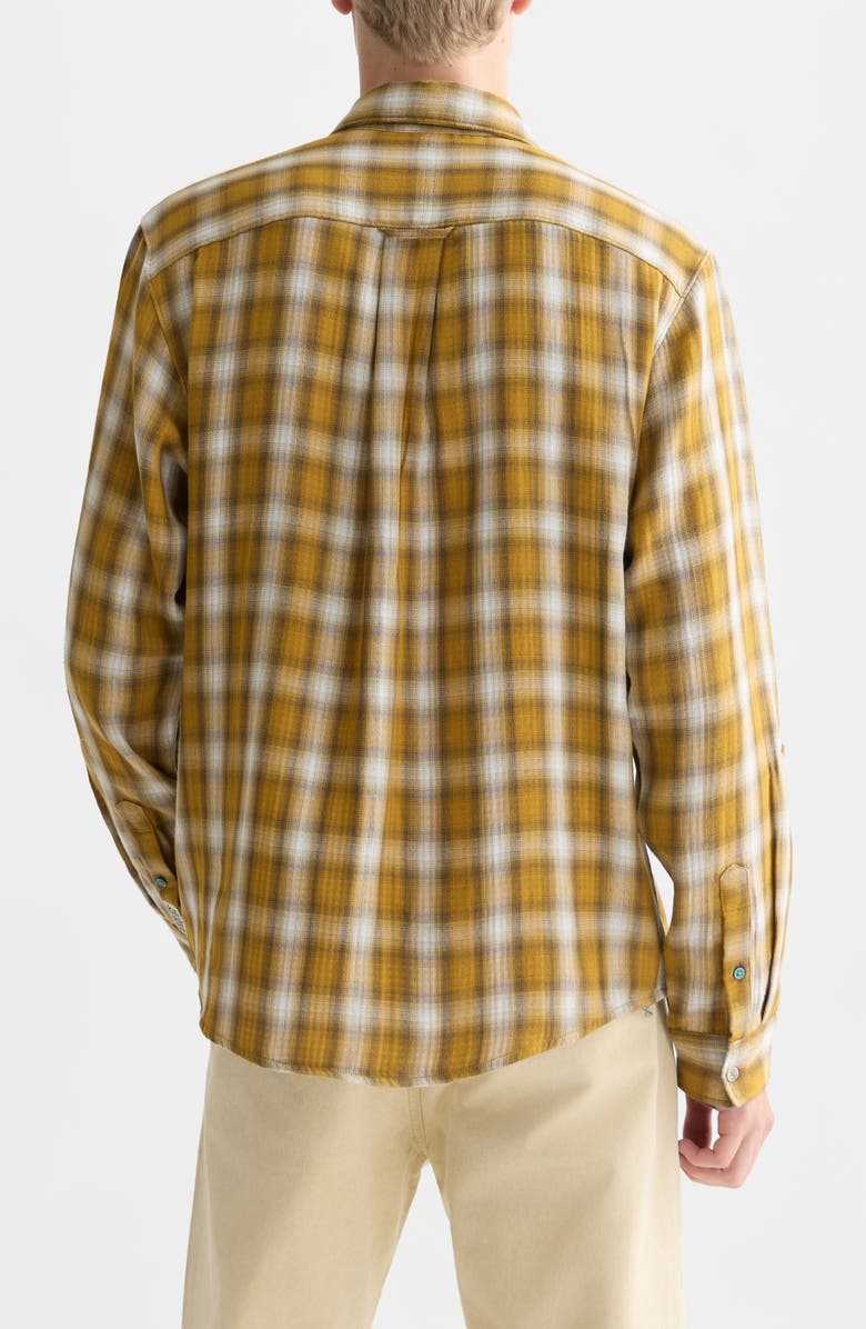 Scotch & Soda Plaid Double Cloth Shirt, Alternate, color, Raffia Check