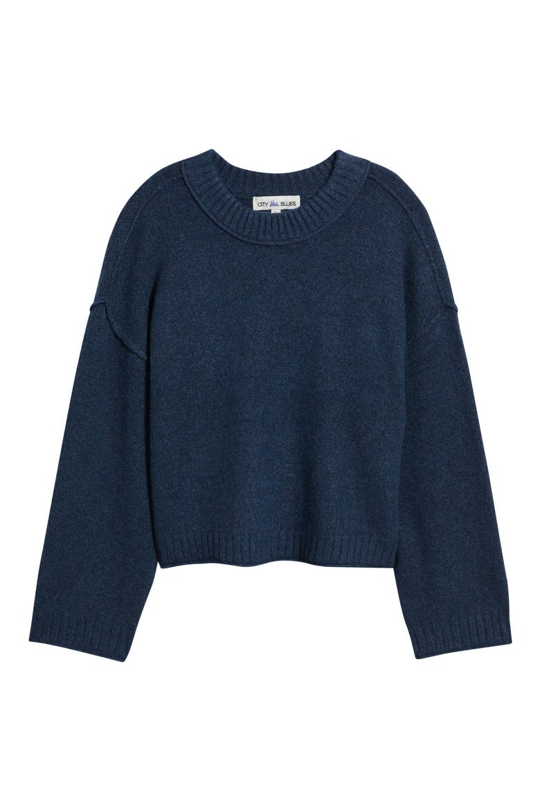 Crop Sweater, Alternate, color, NAVY