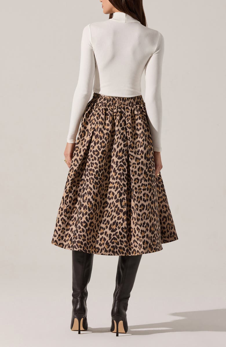 ASTR the Label Andolina Animal Print Midi Skirt, Alternate, color, Leopard Print