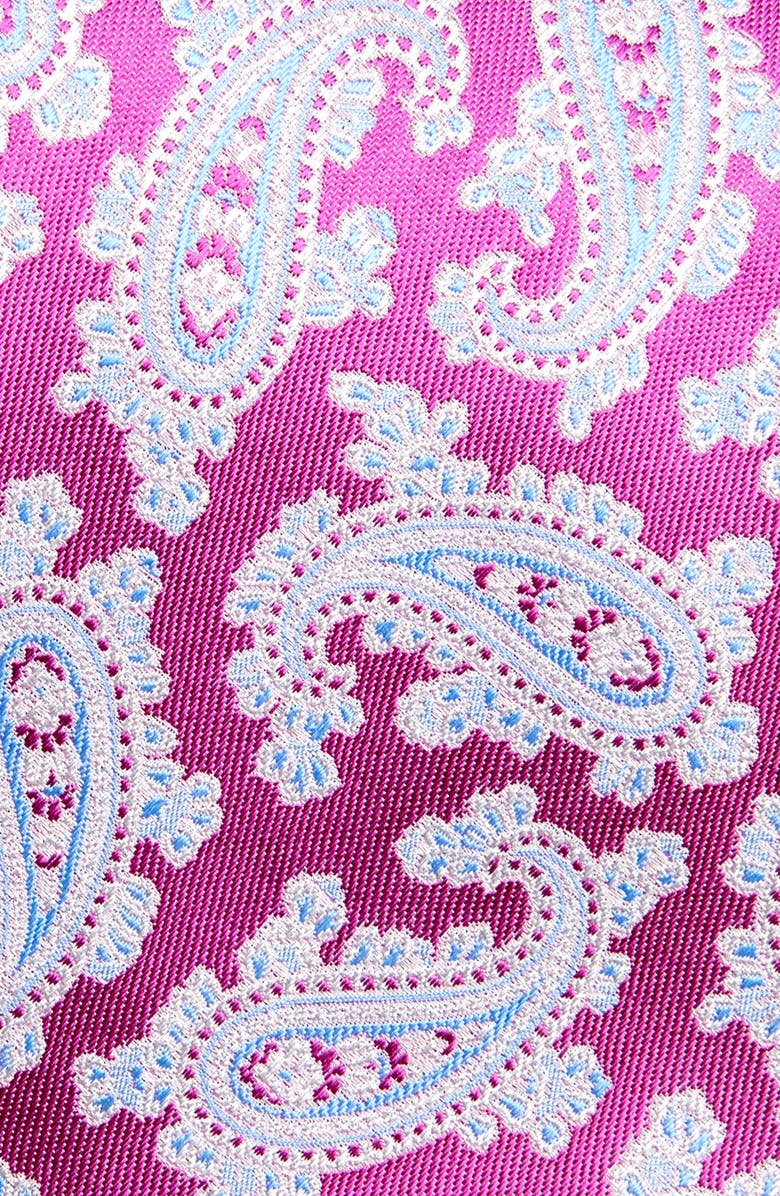 David Donahue Paisley Silk Tie, Alternate, color, Berry