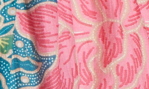 Alicia Bell Clover Cotton & Silk Voile Cover-up Minidress In Beige Pink Floral