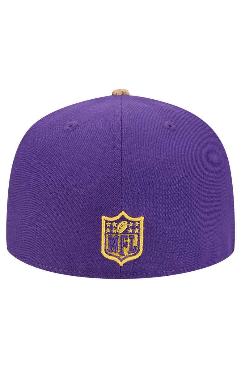 New Era Men's New Era Purple Minnesota Vikings Active Two-Tone Camo 59FIFTY Fitted Hat, Alternate, color, 