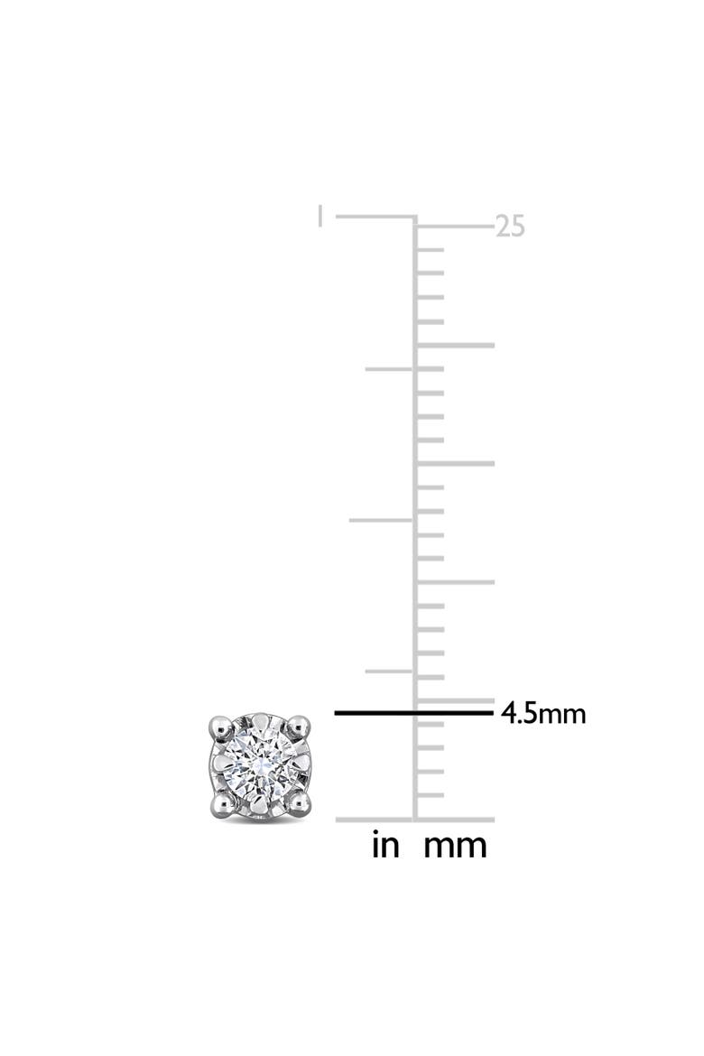 Lab-Grown Diamond Stud Earrings Silver, Alternate, color, Sterling Silver