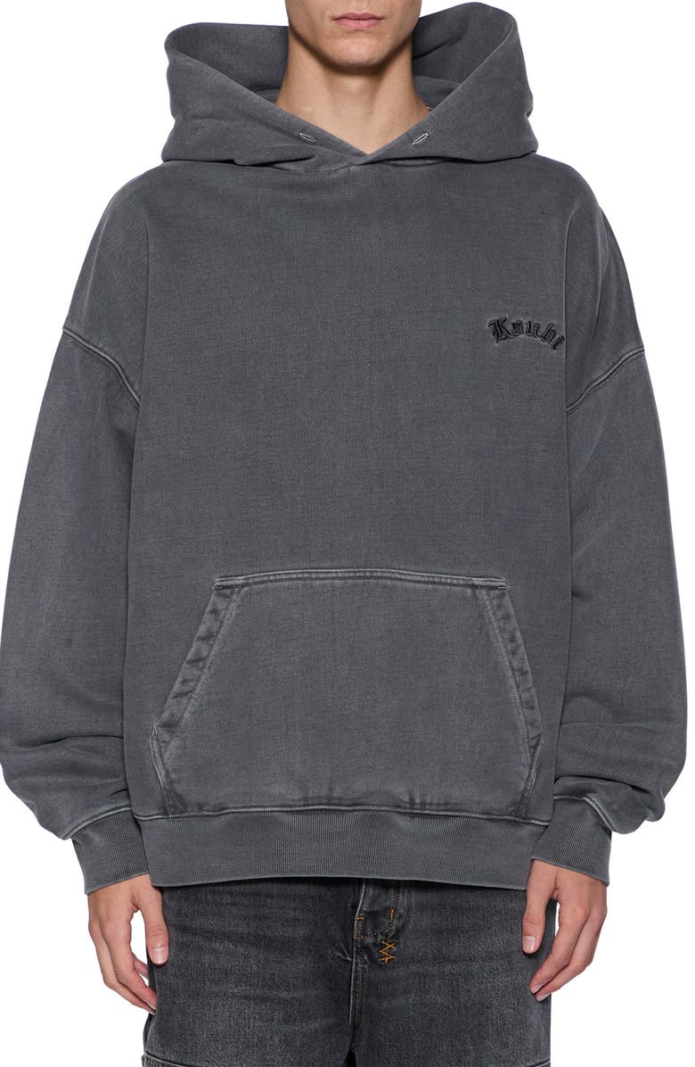 Ksubi Thorned Ekcess Cotton Hoodie, Main, color, Charcoal