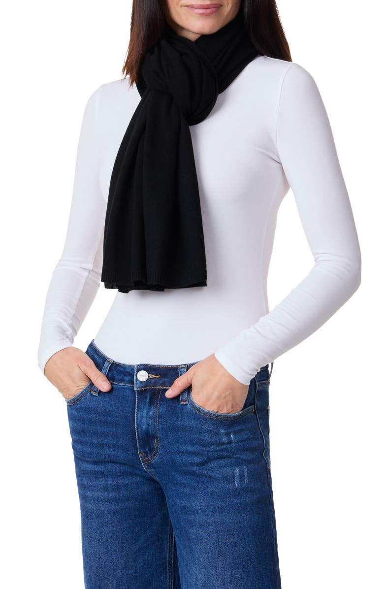 Vince Wool & Cashmere Blend Wrap Scarf, Alternate, color, Black