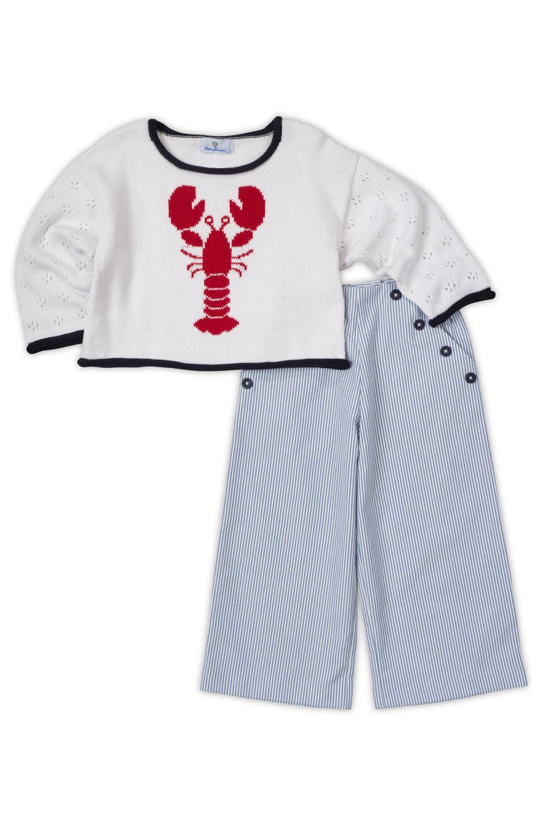 Stripe Button Front Pants, Alternate, color, Blue Seersucker