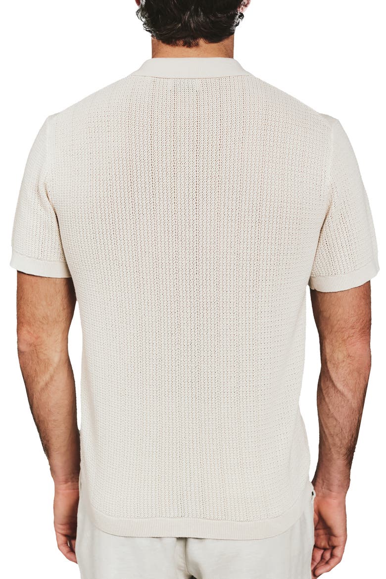 Nash Knit Short Sleeve Button-Up Shirt, Alternate, color, TAN