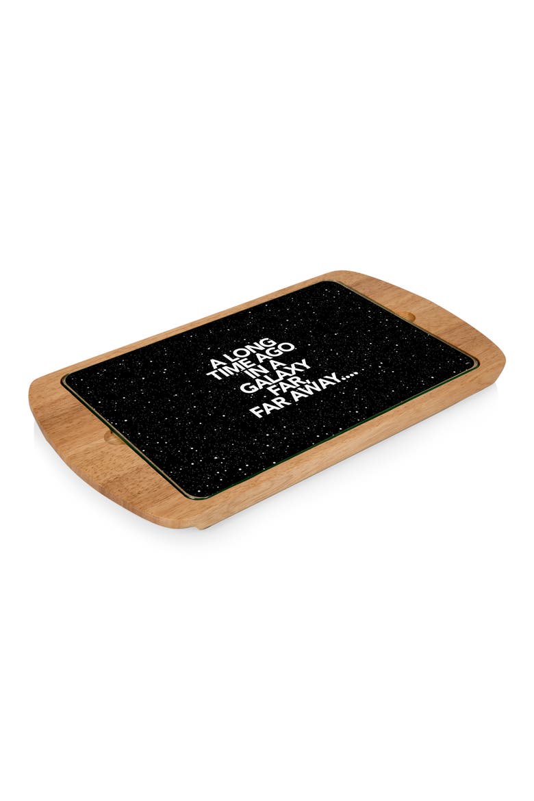 Billboard Glass Top Serving Tray, Alternate, color, BLACK
