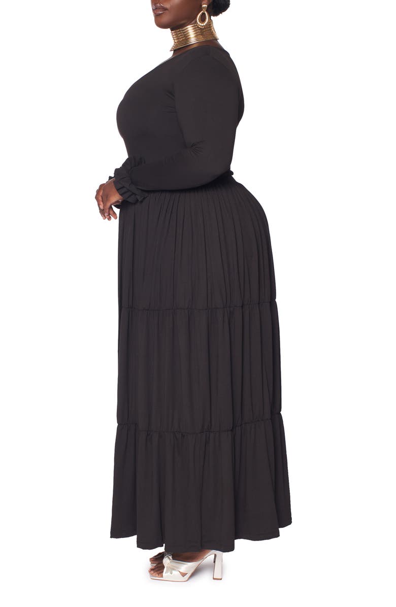 Zelie for She Blissful Long Sleeve Maxi Dress, Alternate, color, 