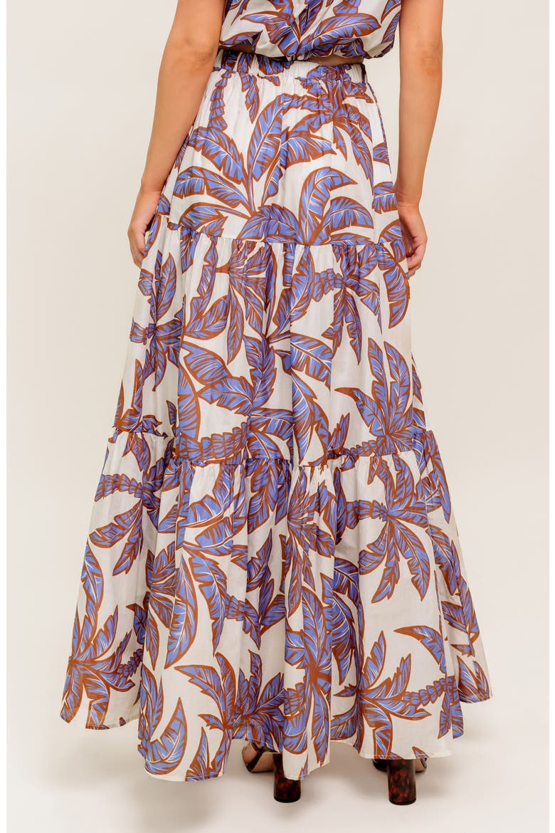 Print Maxi Skirt, Alternate, color, WHITE/ BLUE