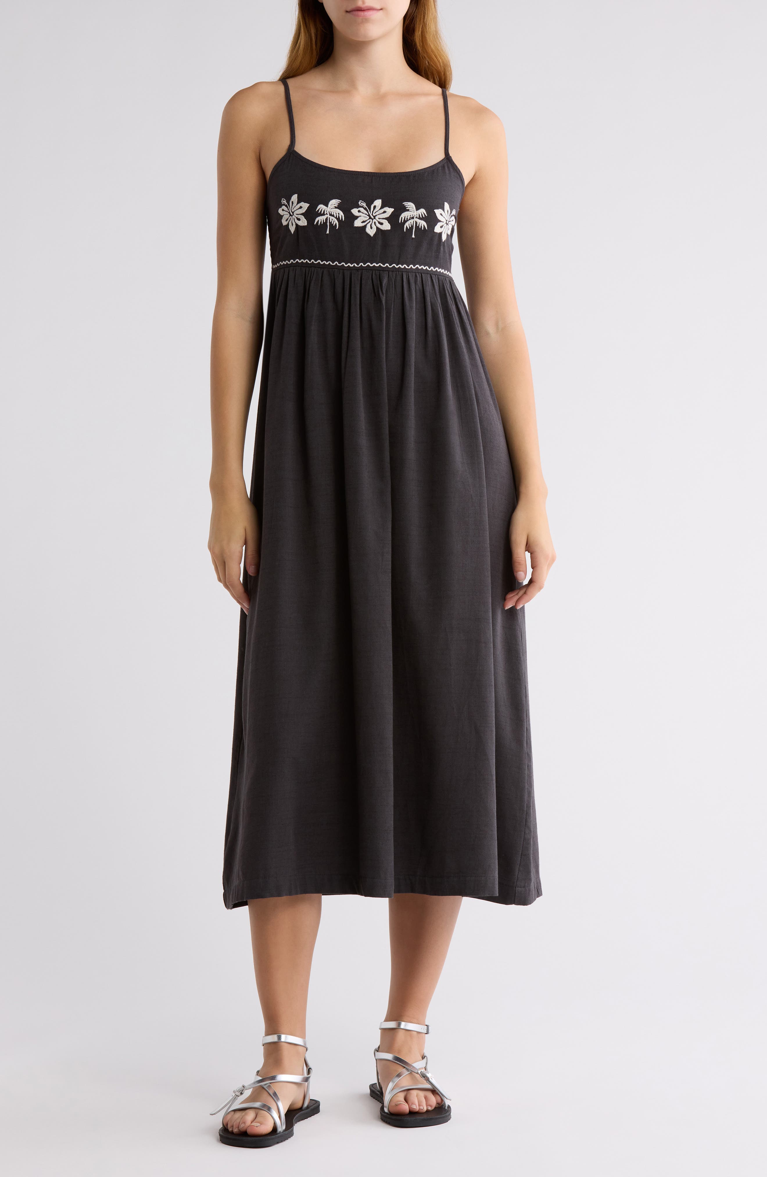 Billabong Days End Sleeveless Sundress In Black