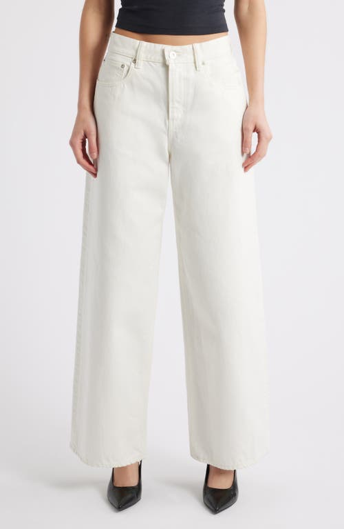 Moussy Vintage Amherst High Waist Step Raw Hem Wide Leg Jeans