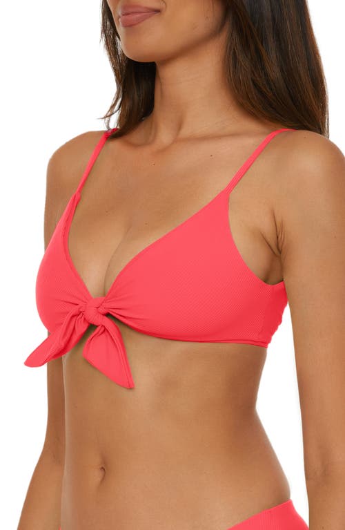 Becca Buckle Reversible Bikini Top In Watermelon