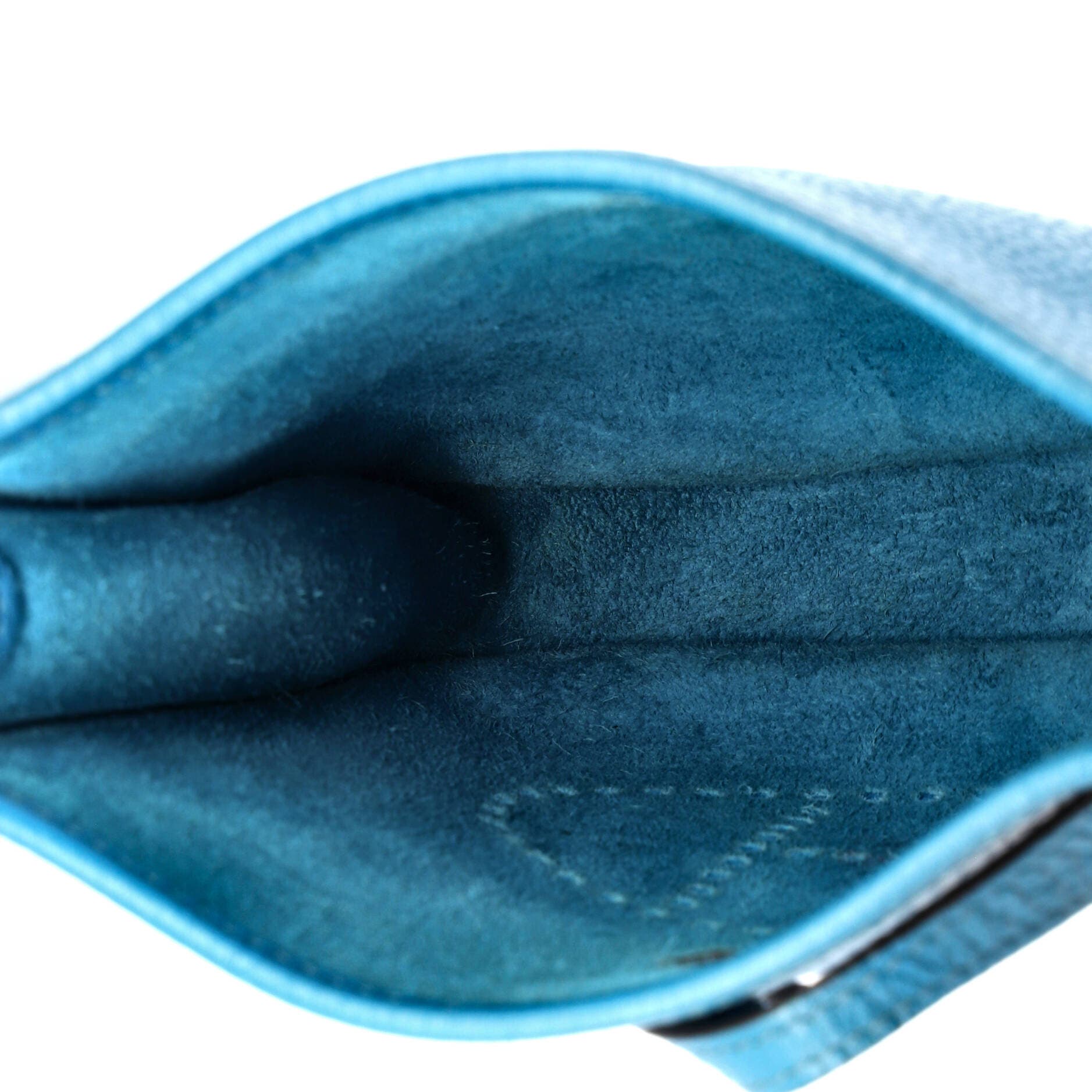 Pre-Owned Hermes Evelyne Bag Gen III Clemence TPM, Alternate, color, Bleu Izmir