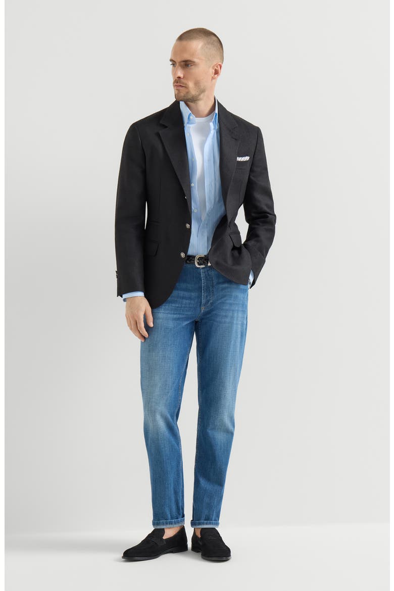 Lightweight denim trousers, Alternate, color, Medium Denim