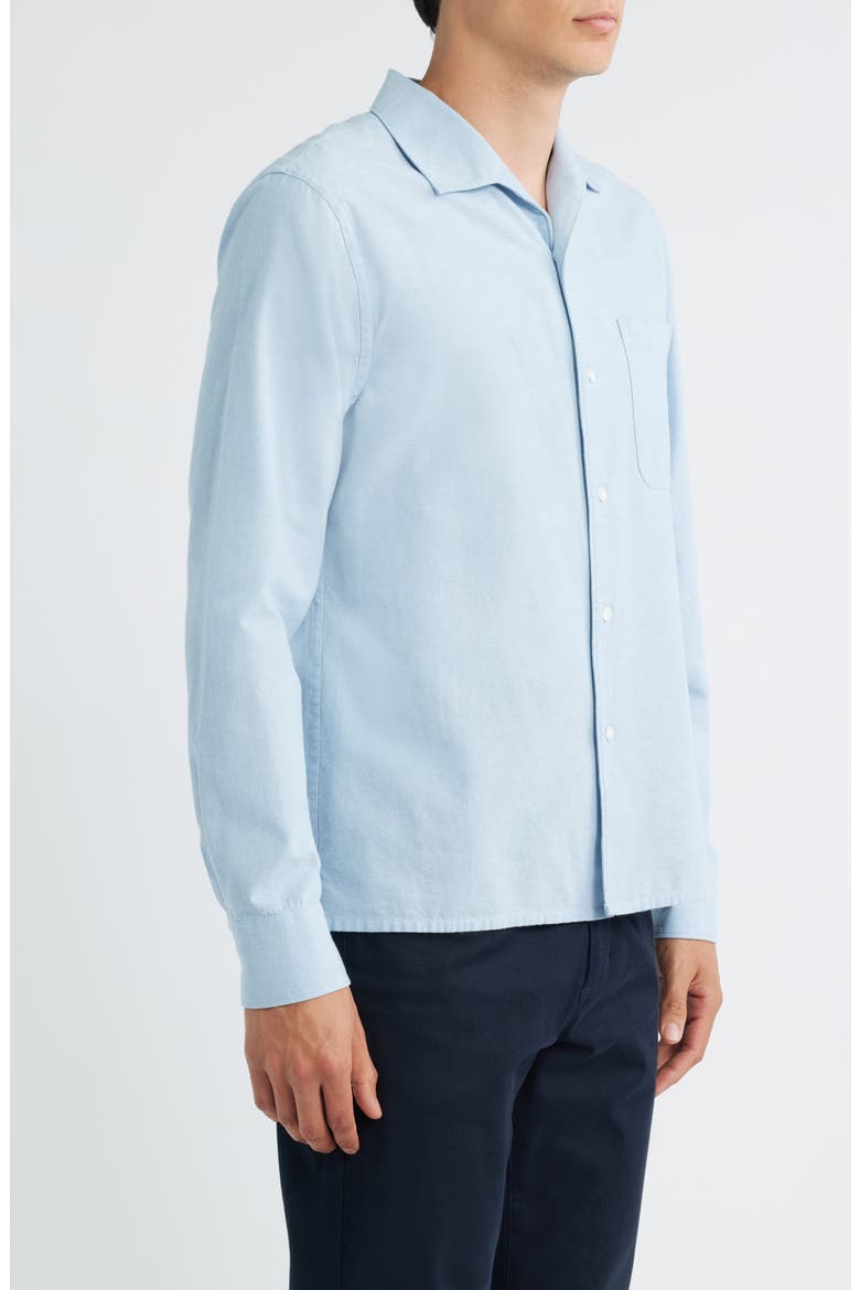 Chambray Button-Up Shirt, Alternate, color, CALIFORNIA RAIN