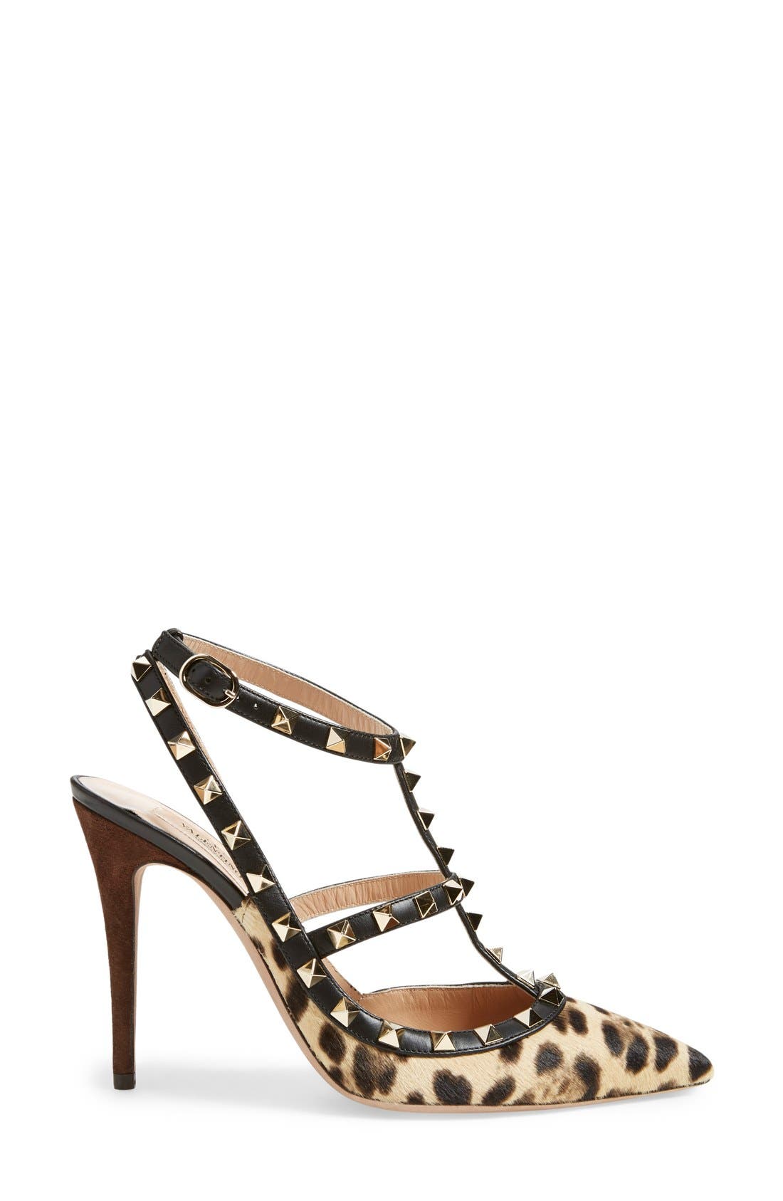Valentino Garavani 'Rockstud' T-Strap Pump, Alternate, color, 