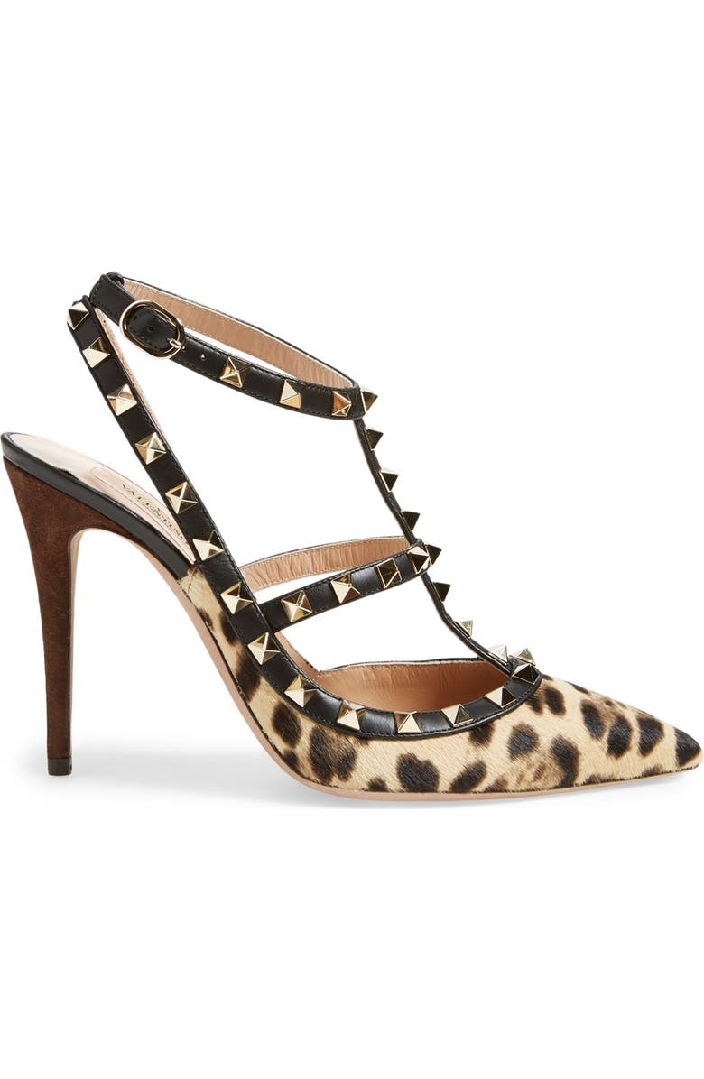 Valentino Garavani 'Rockstud' T-Strap Pump, Alternate, color,