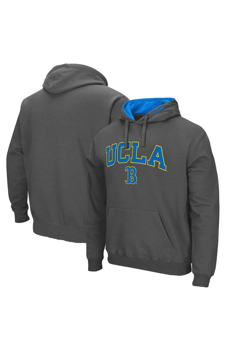 COLOSSEUM Men's Colosseum Charcoal UCLA Bruins Arch & Logo 3.0 Pullover Hoodie, Main, color, Charcoal