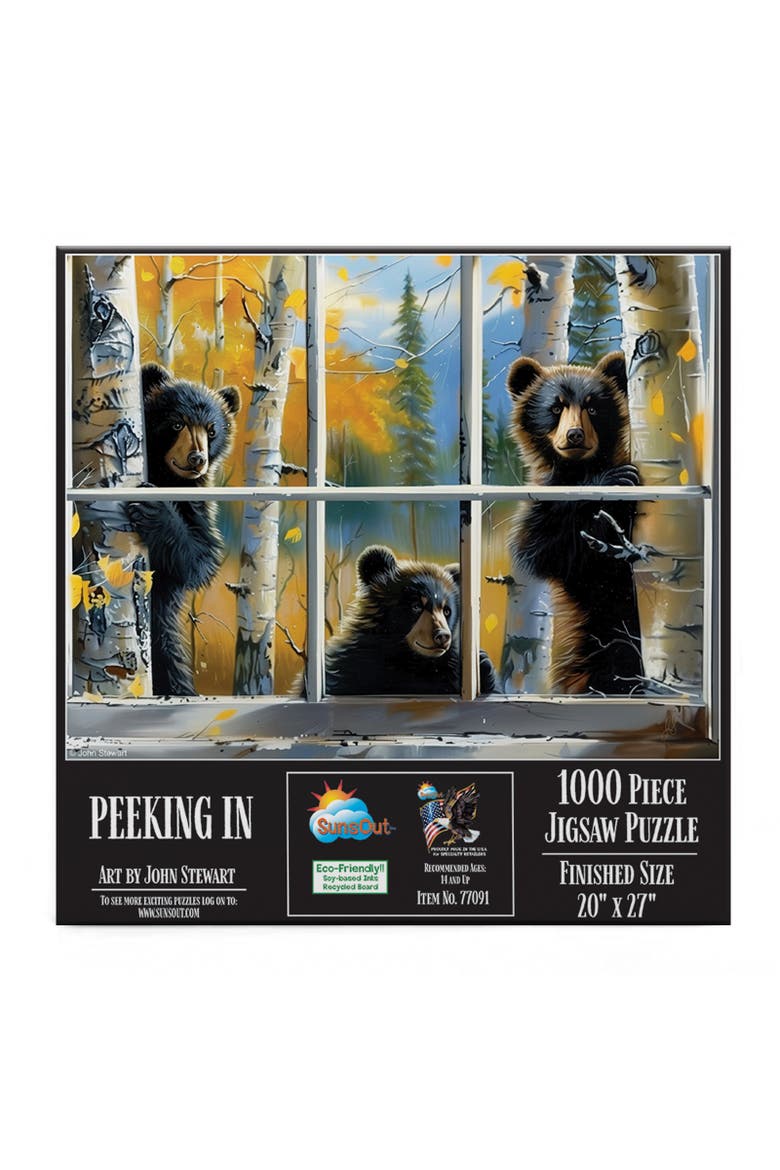 Peeking In 1000 piece Jigsaw Puzzle for Adults, Alternate, color, Multicolor
