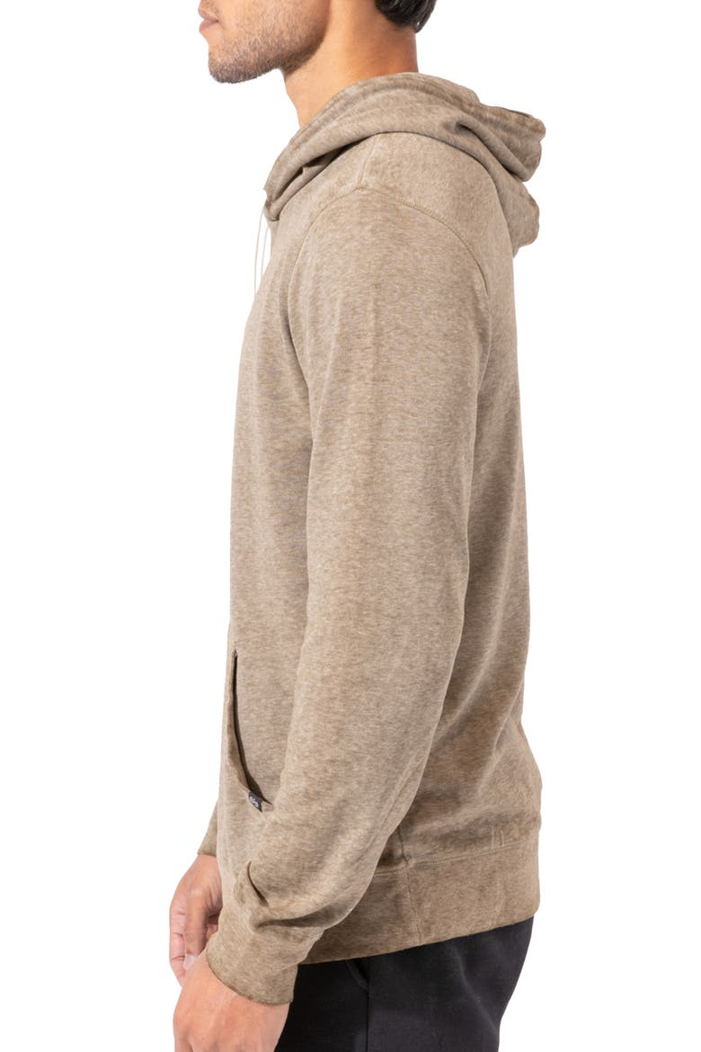 Burnout Organic Cotton Blend Hoodie, Alternate, color, CAMO KHAKI