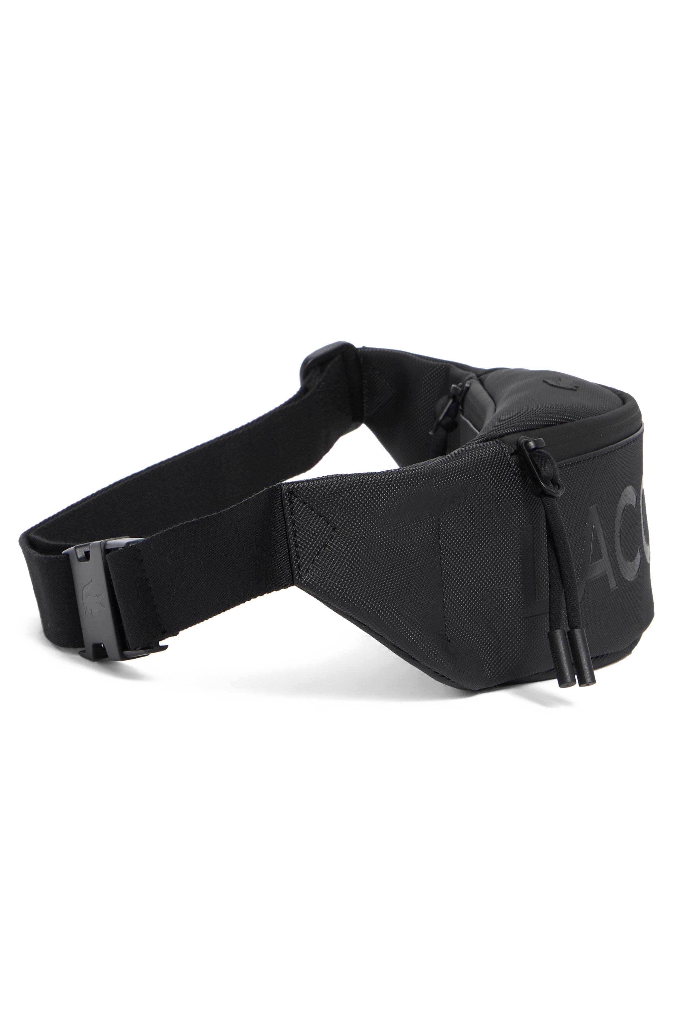 Lacoste Logo Belt Bag, Alternate, color, Noir