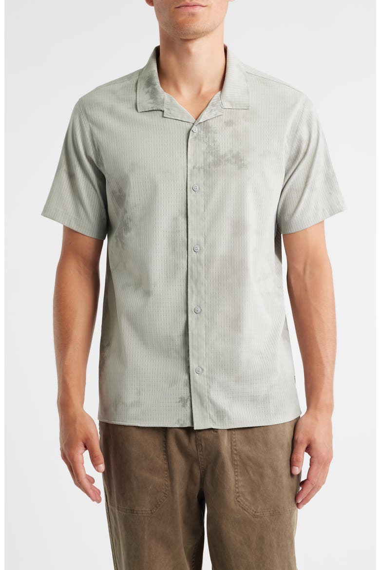 Bless Up Trail Performance Short Sleeve Button-Up Shirt, Main, color, GREYSTONE