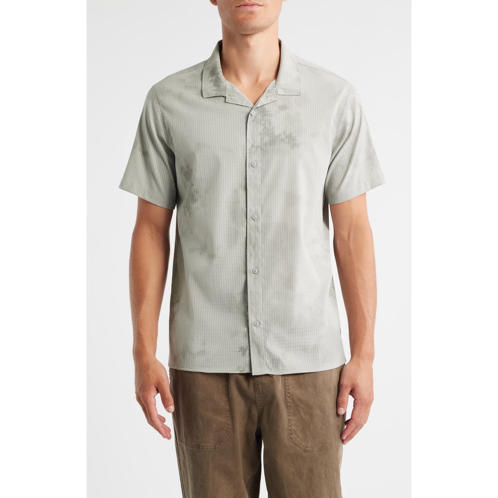 Roark Bless Up Trail Performance Short Sleeve Button-up Shirt In Brown