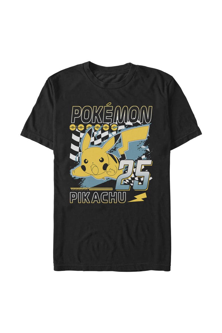 Men's Pokemon Pikachu 25  Graphic T-Shirt, Alternate, color, Black