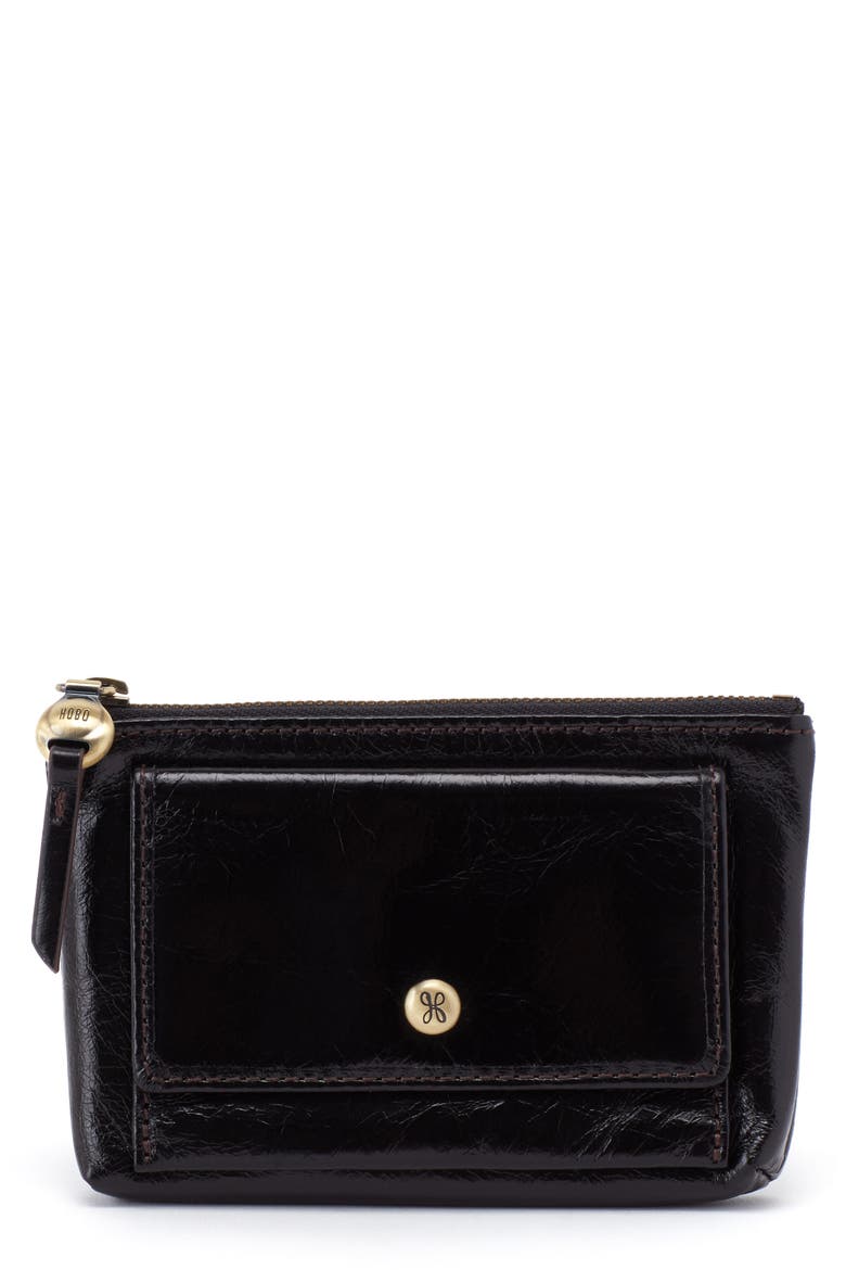 Gogo Leather Card Case, Main, color, BLACK